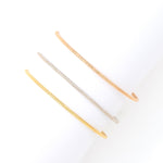 Load image into Gallery viewer, 3 Stackable Tri-color 18K Gold Bangles