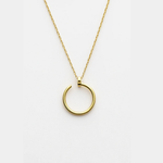 Load image into Gallery viewer, Gold Nail Necklace 18K Gold