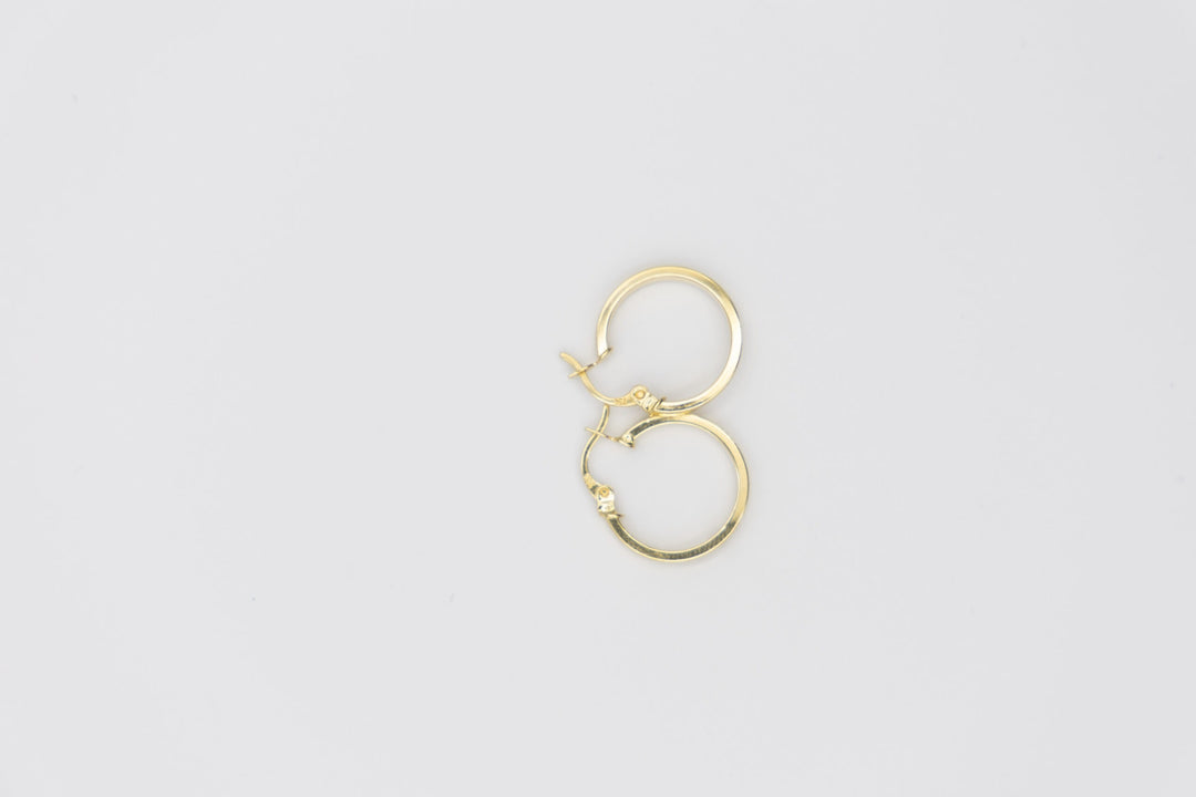 Flat Hoop Earrings (S)