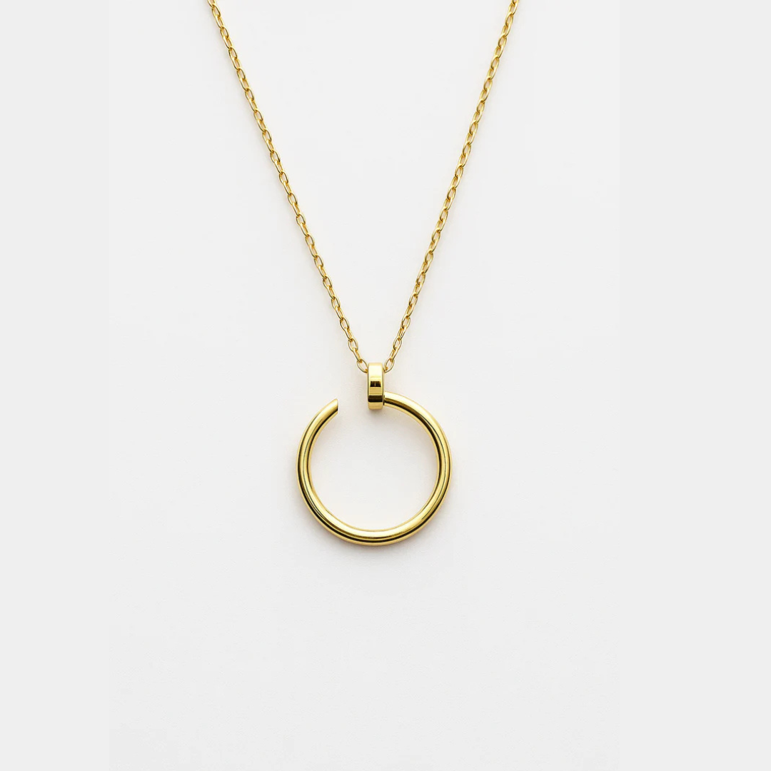 Gold Nail Necklace 18K Gold