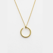 Gold Nail Necklace 18K Gold