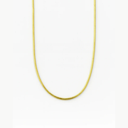 Thin Cobra Snake Chain Necklace 18K Gold