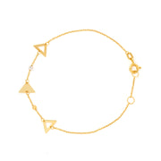 Thin Bracelet with Geometric Shapes 18K Gold