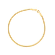 Thin Cobra Snake Chain Bracelet 18K Gold