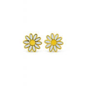 Dandlion Flower Girls Earrings 18K Gold