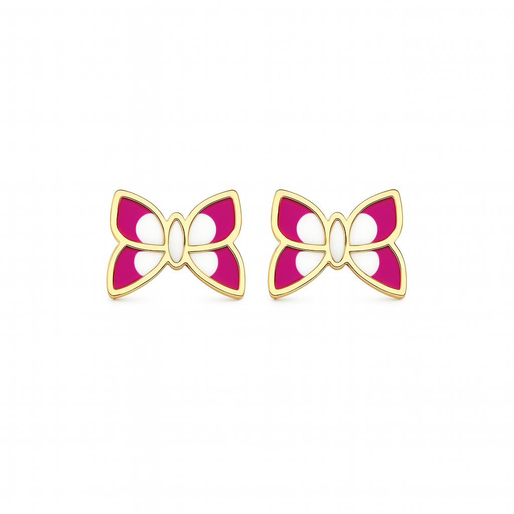 Butterfly Girls Earrings 18K Gold