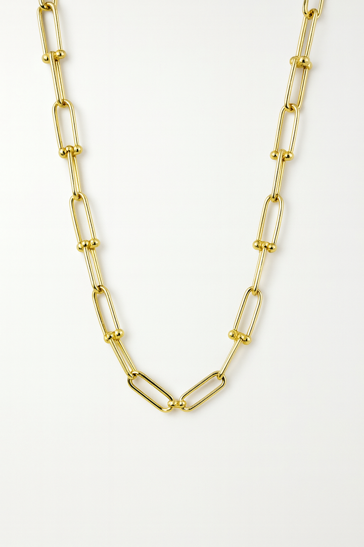 Bold Choker with Zirconia 18K Gold