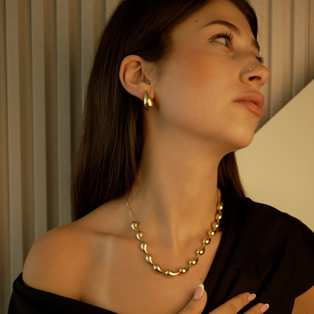 Teardrop Earrings 18K Gold