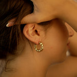 Load image into Gallery viewer, Italian Chuncky Earrings 18K Gold
