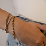 Load image into Gallery viewer, Rolex Style Link Bracelet Yellow &amp; White 18K Gold
