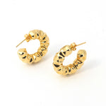 Load image into Gallery viewer, Italian Chuncky Earrings 18K Gold