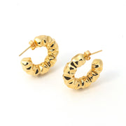 Italian Chuncky Earrings 18K Gold