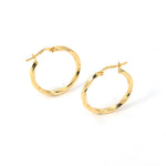 Load image into Gallery viewer, Braided Hoop Italian 18K Gold Earrings