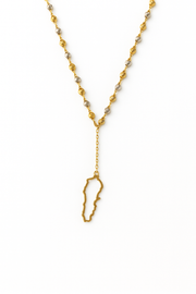 Lebanon Map Necklace 18K Gold