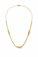 Load image into Gallery viewer, Beaded Chain Necklace 18K Gold
