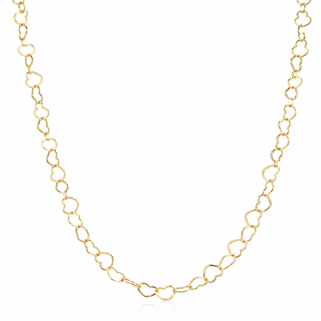 Golden Hearts Chain 18K Gold Necklace