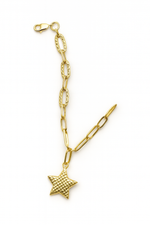 Load image into Gallery viewer, Star Paperclip Necklace 18K Gold
