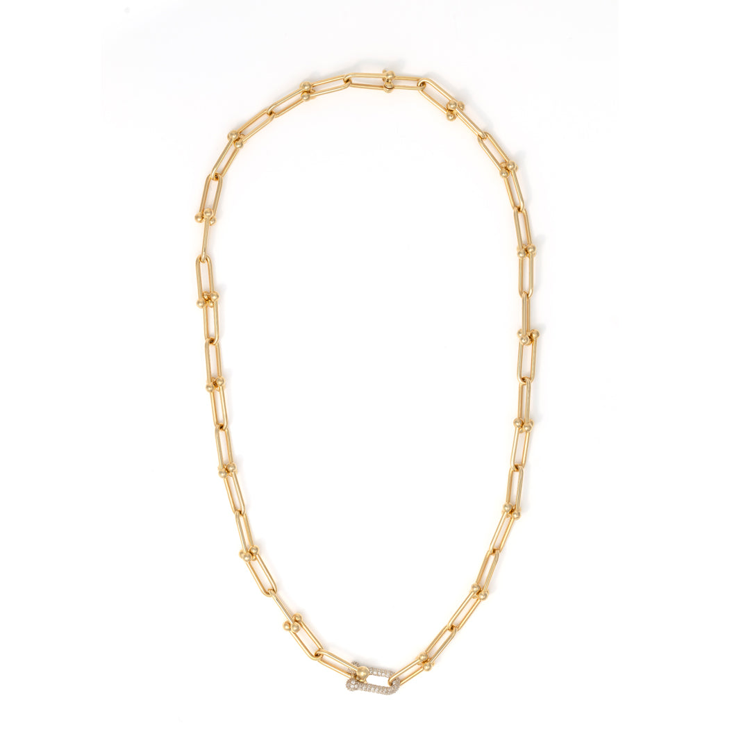 Bold Choker with Zirconia 18K Gold