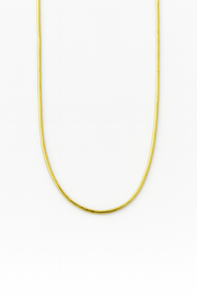 Thin Cobra Snake Chain Necklace 18K Gold