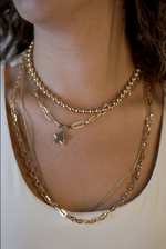 Load image into Gallery viewer, Star Paperclip Necklace 18K Gold

