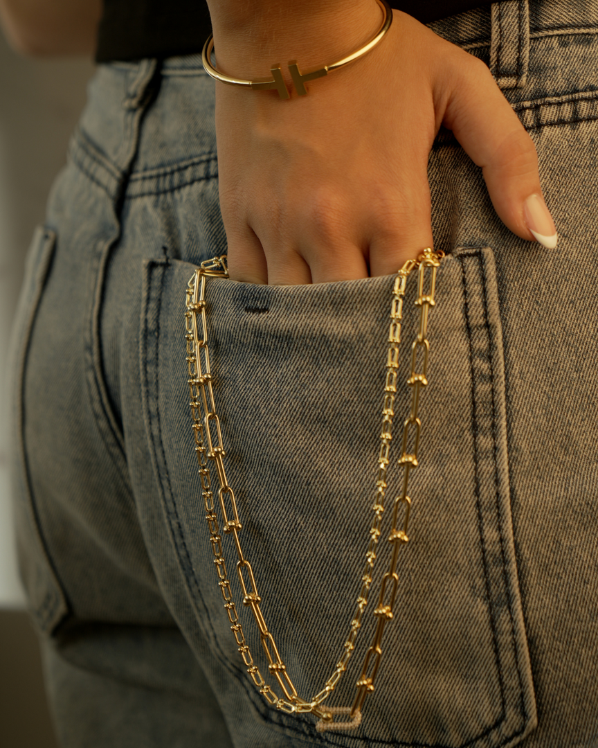 Bold Choker with Zirconia 18K Gold